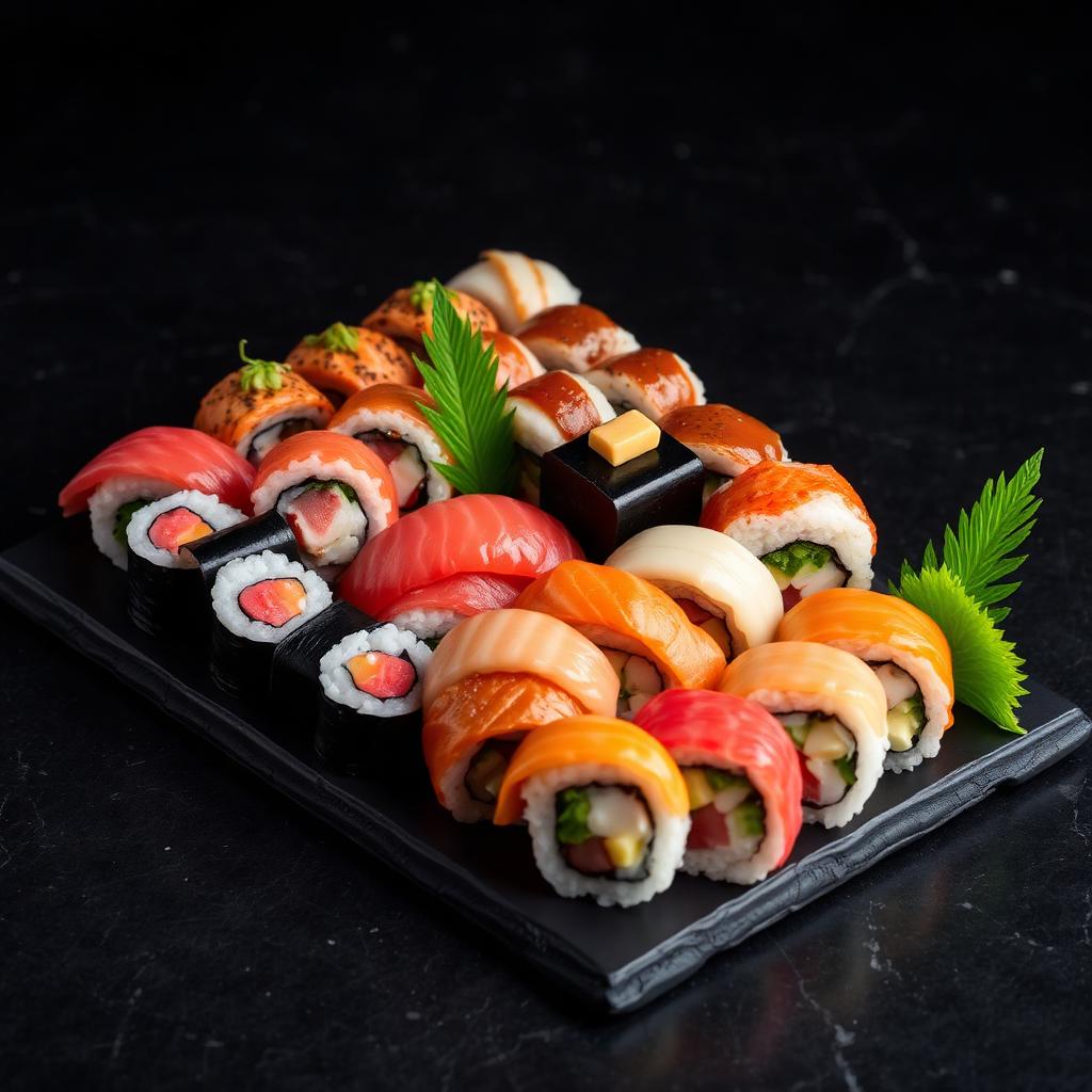 Sushi mísa v restauraci YUZU u Vyšehradu